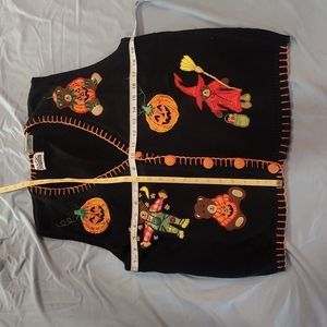 Black cardigan Halloween sweater